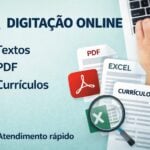 Eu vou fazer digitação com rapidez e capricho.