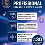 Eu vou Editar 2 videos curtos Reels e TikTok com legendas