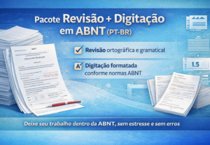 Eu vou revisar sua ortografia e gramática + ajustar na abnt
