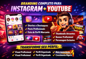 Eu vou personalizar todo o seu Instagram/YouTube