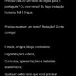 Eu vou escrever e traduzir textos