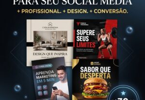 Eu vou Criar 3 artes profissionais para Social Média