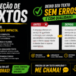Eu vou fazer edições, design e textos para você.