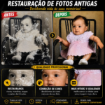 Eu vou restaurar e melhorar suas fotos antigas com qualidade