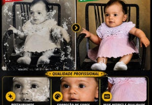 Eu vou restaurar e melhorar suas fotos antigas com qualidade