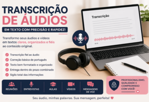Eu vou fazer seu áudio em texto com precisão e rapidez.