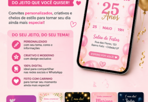 Eu vou fazer seu convite de aniversário único e personalizad...