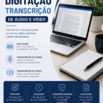 Eu vou fazer digitação e transcrição de audio e video