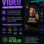 Eu vou editar seus vídeos curtos