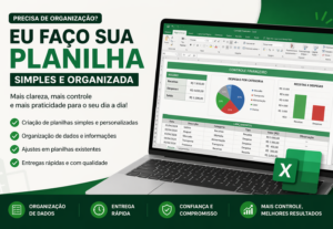 Eu vou fazer planilhas simples e organizo seus dados no Exce...