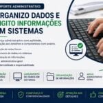 Eu vou organizar dados e digitar informações em sistemas