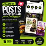 Eu vou Criar posts profissionais para Instagram