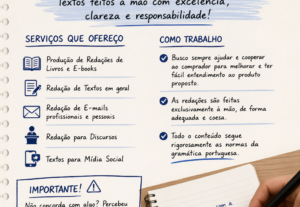 Eu vou fazer redações de forma coesa e atrativa.