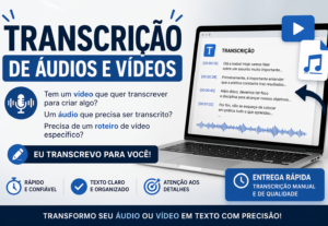 Eu vou Transcrever áudios e vídeos com entrega rápida