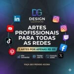 Eu vou fazer 2 artes profissionais para QUALQUER rede social