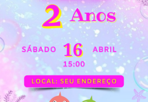 Eu vou fazer o convite para sua festa.