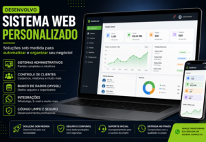 Eu vou desenvolver um sistema web personalizado