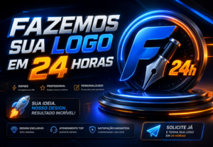 Eu vou fazer a sua Criação de Logo Profissional em 24h