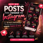 Eu vou Criar 10 posts prontos + textos para vender no Instag...