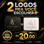 Eu vou fazer 2 logomarcas profissionais por 20,00