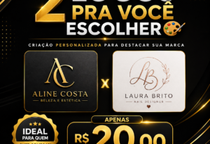 Eu vou fazer 2 logomarcas profissionais por 20,00