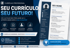 Eu vou criar um currículo profissional, moderno e organizado