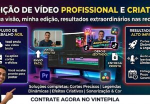 Eu vou editar seus videos para Reels e TikTok