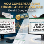 Eu vou consertar as suas fórmulas de planilhas
