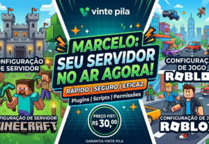 Eu vou configurar seus jogos ou servidores.