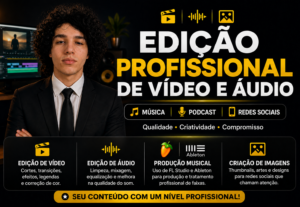 Eu vou fazer uma edição de vídeo e áudio profissional
