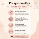Eu vou criar posts profissionais para seu Instagram