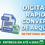 Eu vou converter PDFs para Word ou digitar documentos.