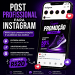 Eu vou Fazer post para Instagram com entrega rápida