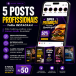 Eu vou Fazer 5 posts profissionais para Instagram
