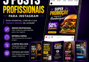 Eu vou Fazer 5 posts profissionais para Instagram