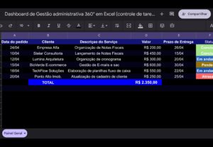 Eu vou organizar sua rotina administrativa e planilhas
