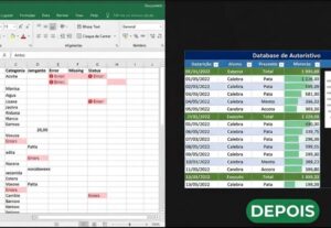 Eu vou organizar, limpar e formatar suas planilhas ou bases