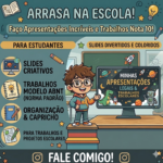 Eu vou fazer apresentação de slide profissional e criativa