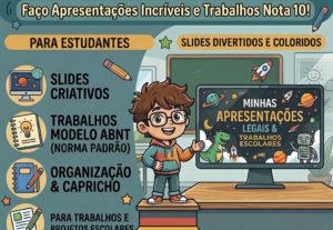 Eu vou fazer apresentação de slide profissional e criativa