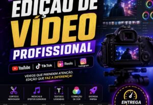 Eu vou editar seu vídeo para YouTube, Reels e TikTok.