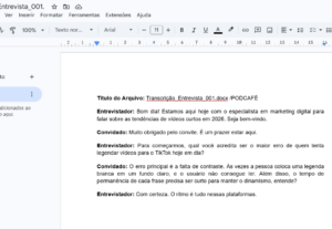 Eu vou transcrever até 15 minutos de áudio ou vídeo.
