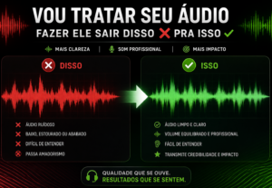 Eu vou tratar seu áudio musica/podcast/videos