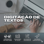 Eu vou fazer pdf/word, descrição de áudio, digitação docs