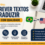 Eu vou escrever textos e traduzir PT/EN
