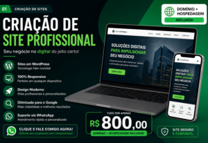 Eu vou Criar seu site profissional moderno para sua empresa