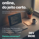 Eu vou criar seu site/sistema de gestão completo