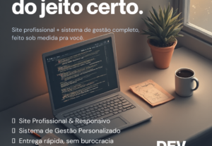 Eu vou criar seu site/sistema de gestão completo