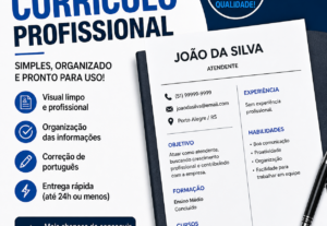 Eu vou Fazer currículo profissional simples e organizado ráp...