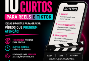Eu vou fazer 10 roteiros curtos para Reels e TikTok