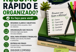 Eu vou fazer resumo rápido e organizado
